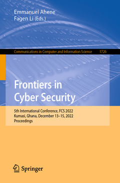 Couverture de l’ouvrage Frontiers in Cyber Security