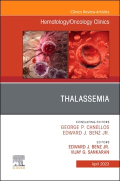 Cover of the book Thalassemia, An Issue of Hematology/Oncology Clinics of North America