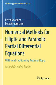 Couverture de l’ouvrage Numerical Methods for Elliptic and Parabolic Partial Differential Equations