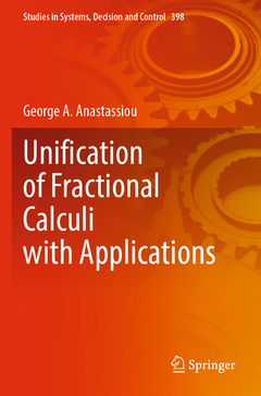 Couverture de l’ouvrage Unification of Fractional Calculi with Applications