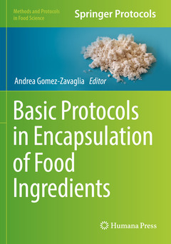 Couverture de l’ouvrage Basic Protocols in Encapsulation of Food Ingredients