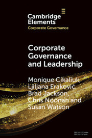Cover of the book Corporate Governance and Leadership