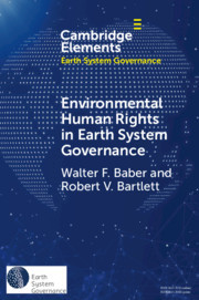 Couverture de l’ouvrage Environmental Human Rights in Earth System Governance