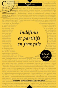 Cover of the book Indéfinis et partitifs en français