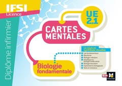 Couverture de l’ouvrage Diplôme Infirmier - IFSI - Cartes mentales - UE 2.1 - Biologie fondamentale