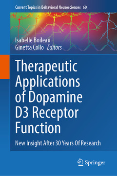 Couverture de l’ouvrage Therapeutic Applications of Dopamine D3 Receptor Function