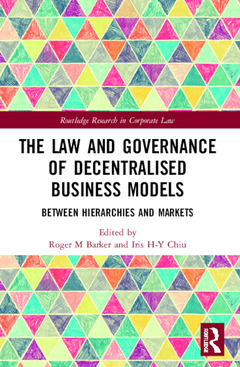 Cover of the book The Law and Governance of Decentralised Business Models