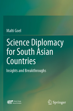 Couverture de l’ouvrage Science Diplomacy for South Asian Countries