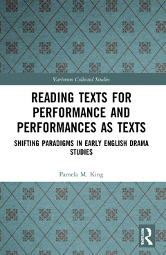 Couverture de l’ouvrage Reading Texts for Performance and Performances as Texts