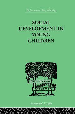 Couverture de l’ouvrage Social Development In Young Children