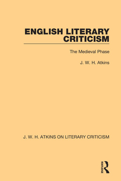 Couverture de l’ouvrage English Literary Criticism