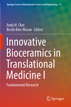 Couverture de l’ouvrage Innovative Bioceramics in Translational Medicine I