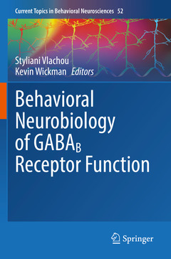 Couverture de l’ouvrage Behavioral Neurobiology of GABAB Receptor Function