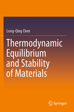 Cover of the book Thermodynamic Equilibrium and Stability of Materials