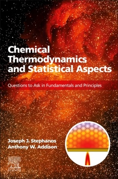 Couverture de l’ouvrage Chemical Thermodynamics and Statistical Aspects