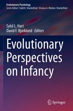 Couverture de l’ouvrage Evolutionary Perspectives on Infancy