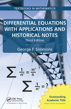 Couverture de l’ouvrage Differential Equations with Applications and Historical Notes