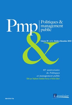 Couverture de l’ouvrage 40e anniversaire de Politiques et management public