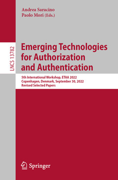 Couverture de l’ouvrage Emerging Technologies for Authorization and Authentication