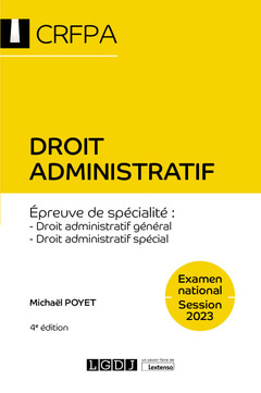 Cover of the book Droit administratif - CRFPA - Examen national Session 2023