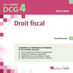 Couverture de l’ouvrage DCG 4 - Droit fiscal