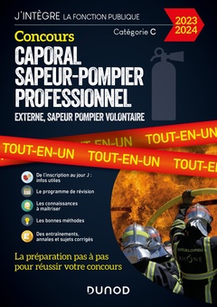 Couverture de l’ouvrage Concours Caporal sapeur-pompier professionnel 2023/2024