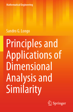 Couverture de l’ouvrage Principles and Applications of Dimensional Analysis and Similarity
