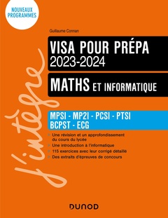 Couverture de l’ouvrage Maths et informatique - Visa pour la prépa 2023-2024