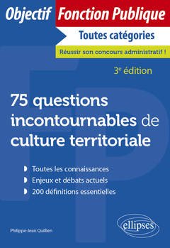 Couverture de l’ouvrage 75 questions incontournables de culture territoriale