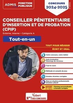 Couverture de l’ouvrage Concours Conseiller pénitentiaire d'insertion et de probation (CPIP) - Catégorie A - Tout-en-un