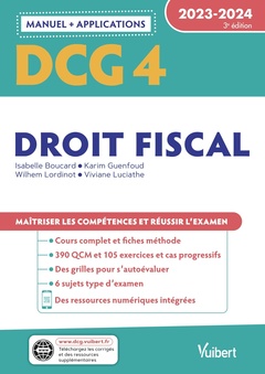 Couverture de l’ouvrage DCG 4 - Droit fiscal : Manuel et Applications 2023-2024