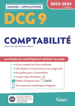 Couverture de l’ouvrage DCG 9 - Comptabilité : Manuel et Applications 2023-2024