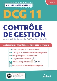 Couverture de l’ouvrage DCG 11- Contrôle de gestion : Manuel et Applications