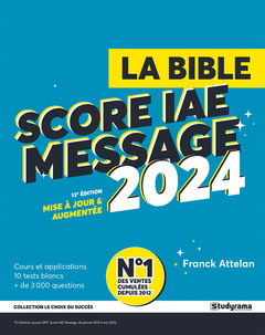 Couverture de l’ouvrage La Bible du Score IAE Message 2024