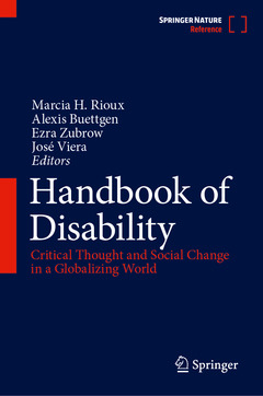 Couverture de l’ouvrage Handbook of Disability