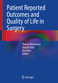 Couverture de l’ouvrage Patient Reported Outcomes and Quality of Life in Surgery
