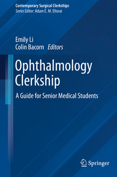 Couverture de l’ouvrage Ophthalmology Clerkship