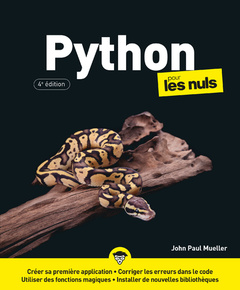 Couverture de l’ouvrage Python pour les Nuls, 4e édition