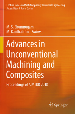 Couverture de l’ouvrage Advances in Unconventional Machining and Composites