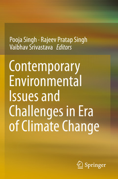 Couverture de l’ouvrage Contemporary Environmental Issues and Challenges in Era of Climate Change