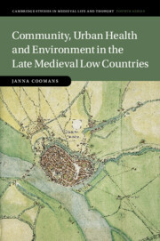 Couverture de l’ouvrage Community, Urban Health and Environment in the Late Medieval Low Countries