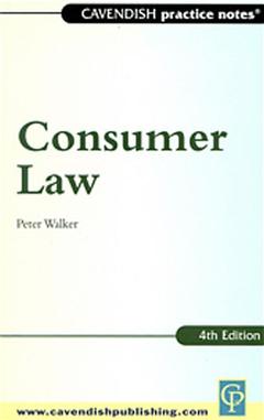 Couverture de l’ouvrage Practice Notes on Consumer Law