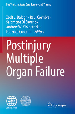Couverture de l’ouvrage Postinjury Multiple Organ Failure 