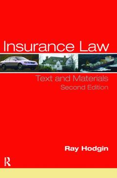 Couverture de l’ouvrage Insurance Law