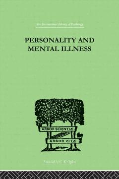 Couverture de l’ouvrage Personality and Mental Illness