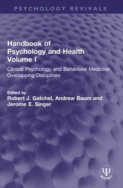 Cover of the book Handbook of Psychology and Health, Volume I
