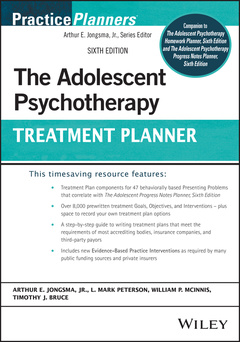 Couverture de l’ouvrage The Adolescent Psychotherapy Treatment Planner