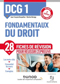 Cover of the book DCG 1 Fondamentaux du droit - Fiches de révision - 3e éd.