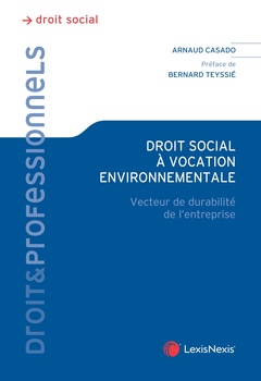 Couverture de l’ouvrage Droit social à vocation environnementale