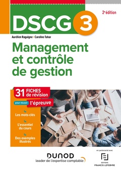 Couverture de l’ouvrage DSCG 3 Management et contrôle de gestion - Fiches 2023-2024